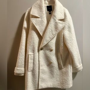 Cream double-breasted coat - Forever 21